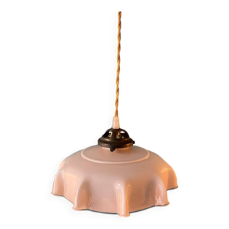 Pale pink opaline pendant light