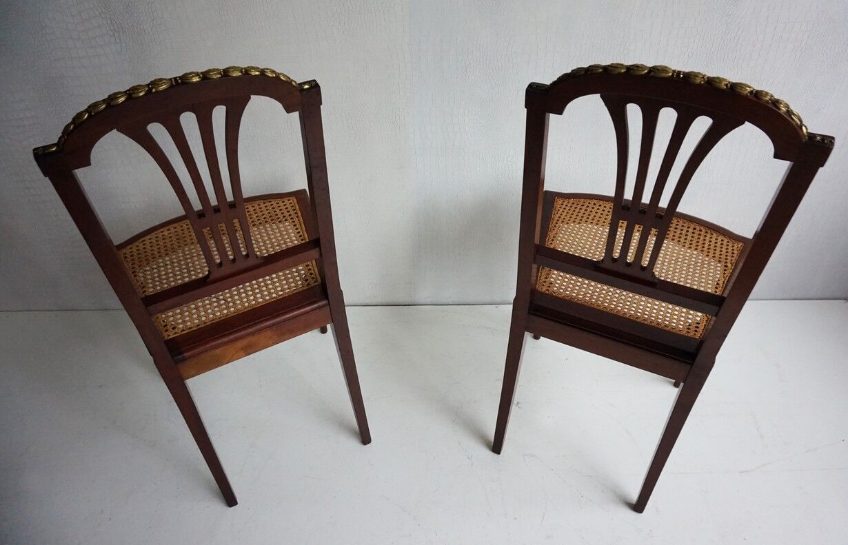 Pair of Louis XVI chairs circa 1870