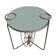 Jolie table basse design scandinave métal et verre 1950.