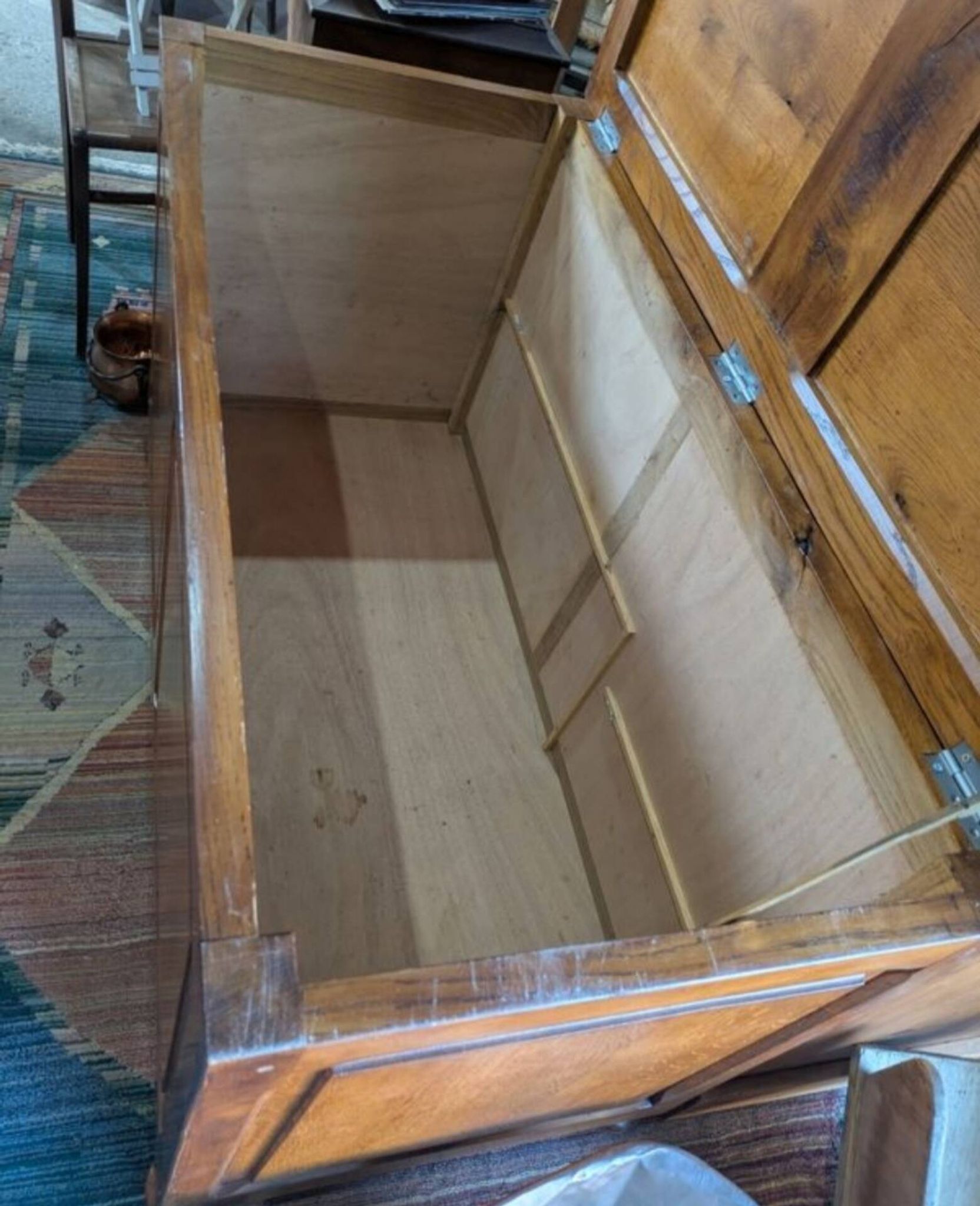 Large solid oak chest
