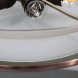 1930s "ufo" chandelier in copper finish by josef hurka, czechoslova