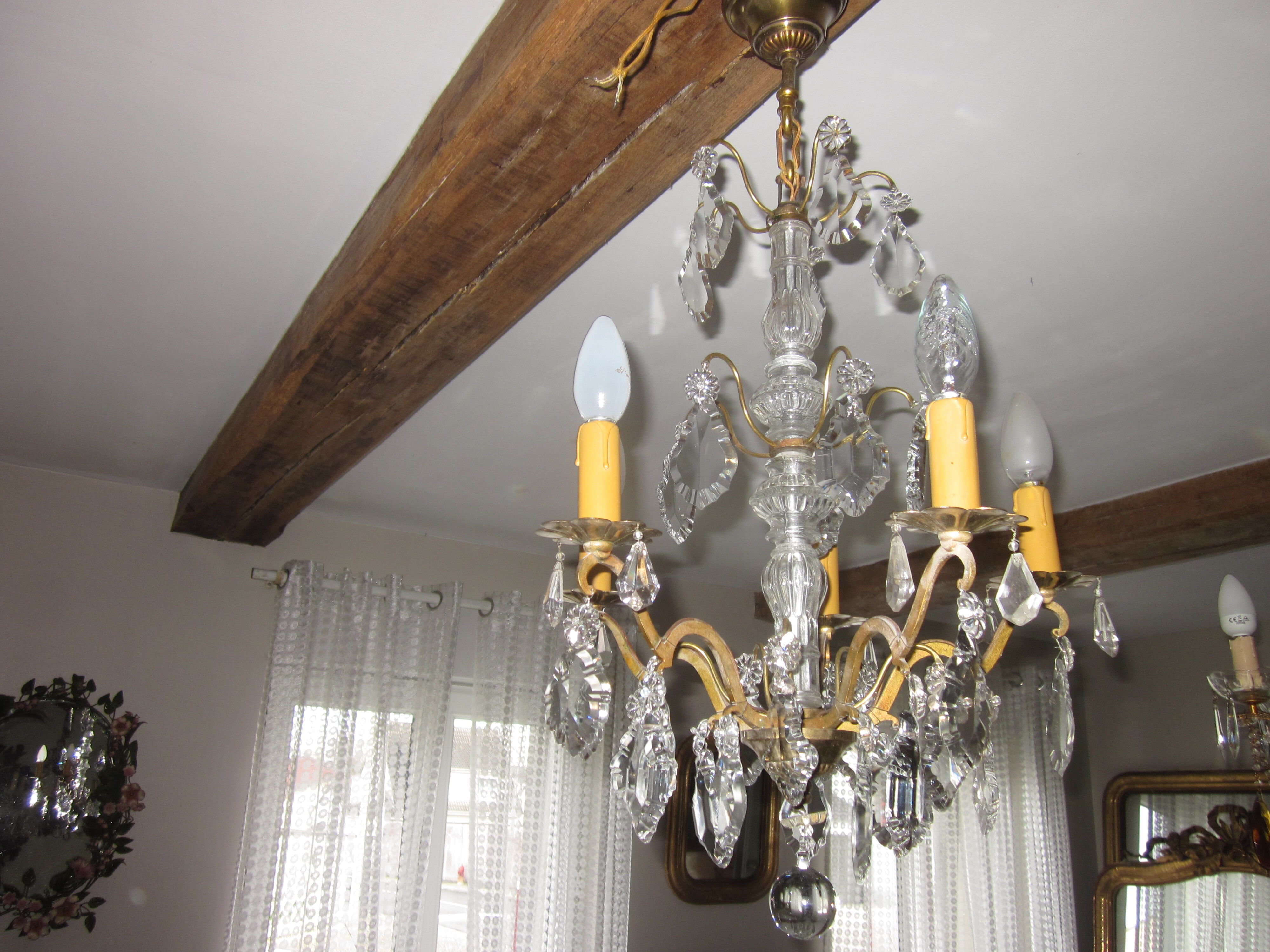 Old stamps chandelier