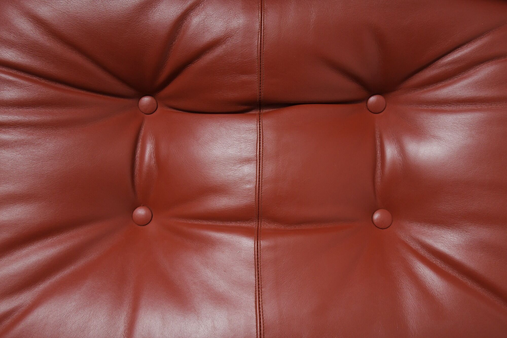 Vintage Soriana set in red leather by Afra e Tobia Scarpa for Cassina Italy