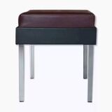 Strafor stool from the 50s, chrome and imitation leather