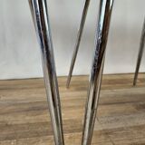 Set of four chairs in iron and skai 1970