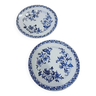 2 old Terre de fer compote dishes