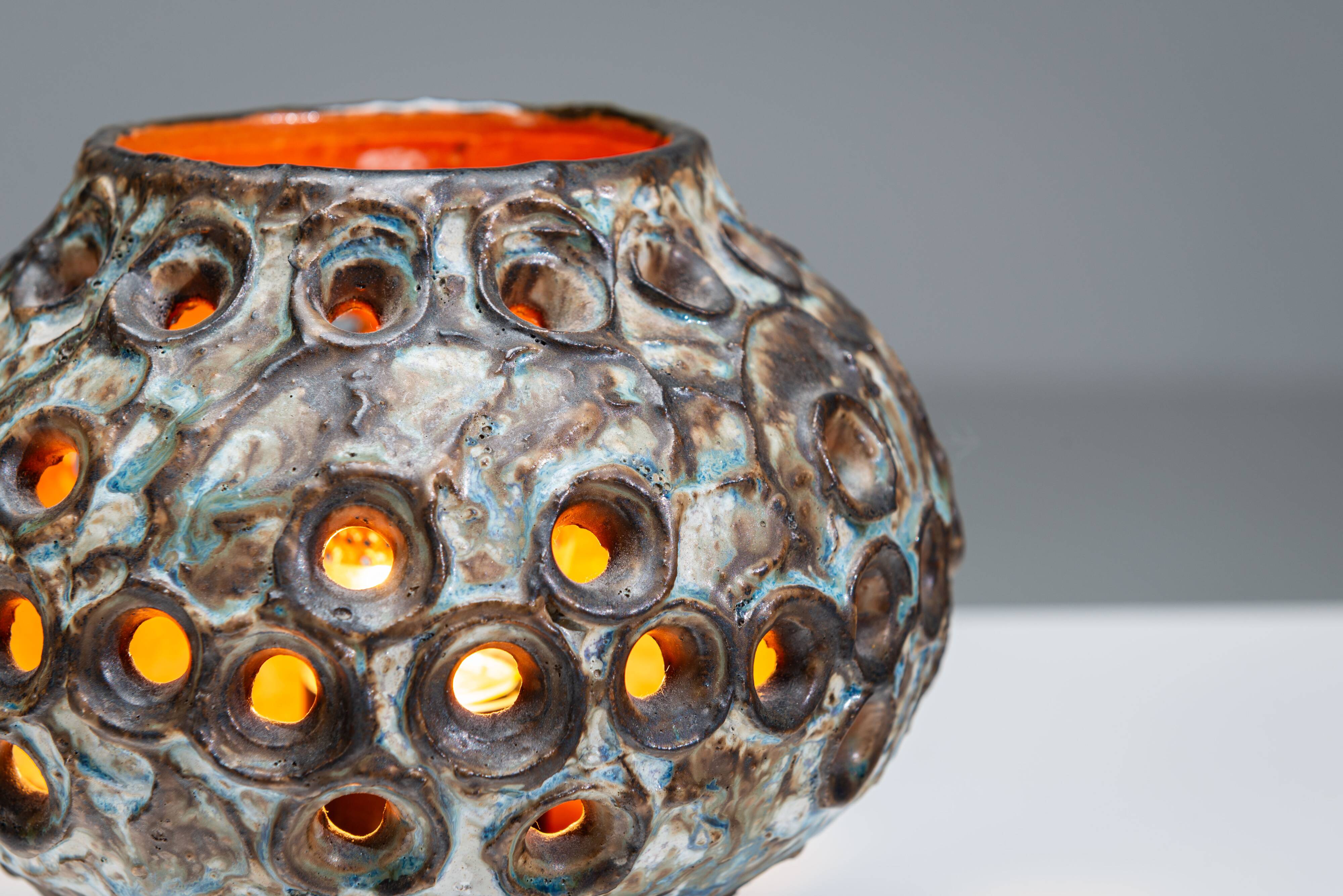 Pair of ceramic table lamps by Bruno Karlsson for EGO Stengods Atelje