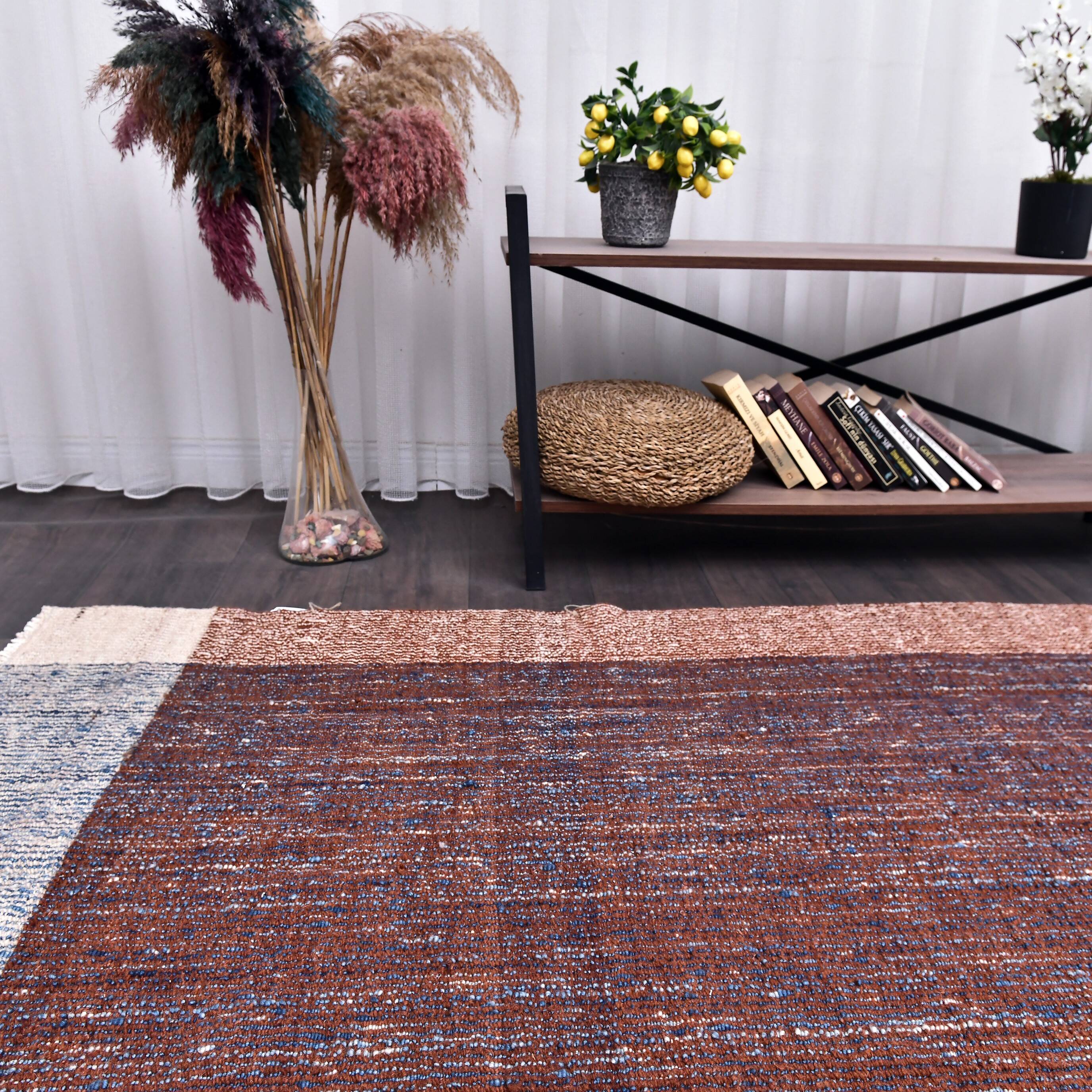 Terracota kilim rug 190x290 cm , Terracota wool Kilim Tapi.