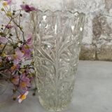 Four bohemian crystal vases
