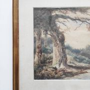 View of a Lake, 19th Century Framed Watercolor