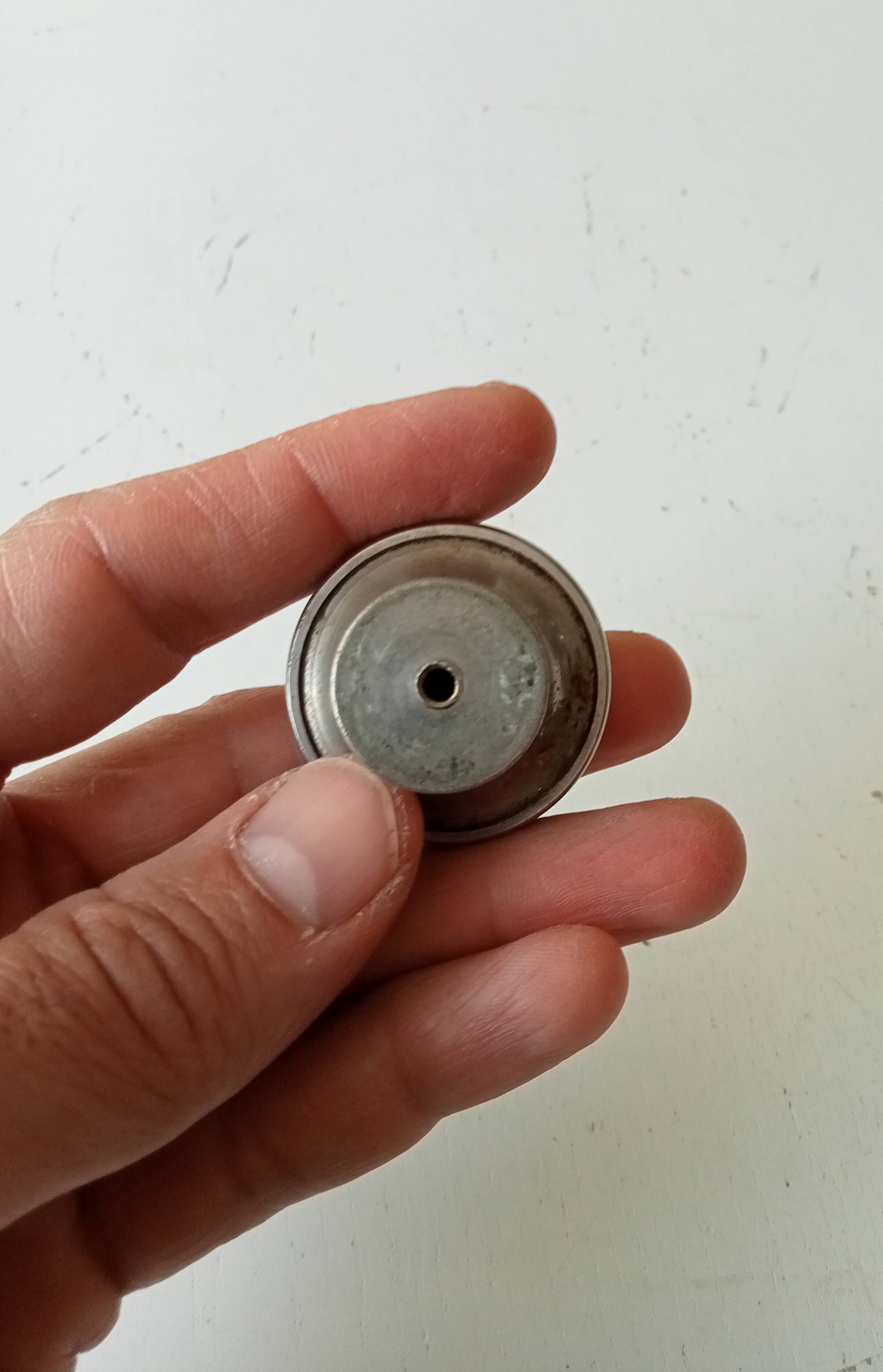 Vintage solid aluminium furniture handle