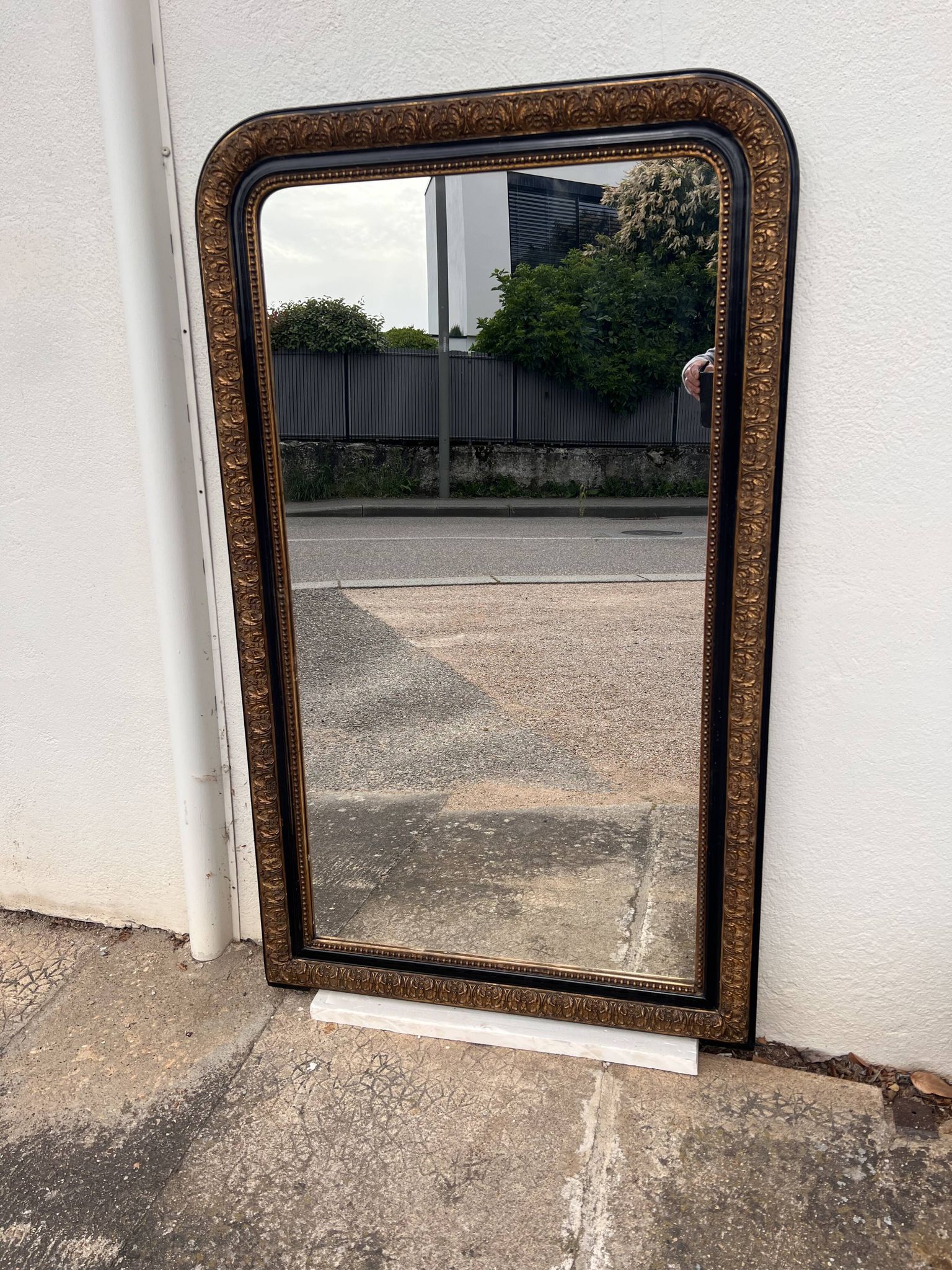 Grand miroir doré