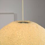 Vintage 1960s Granulate Ball Pendant Lamp: Mid-Century Modern Sphere Light