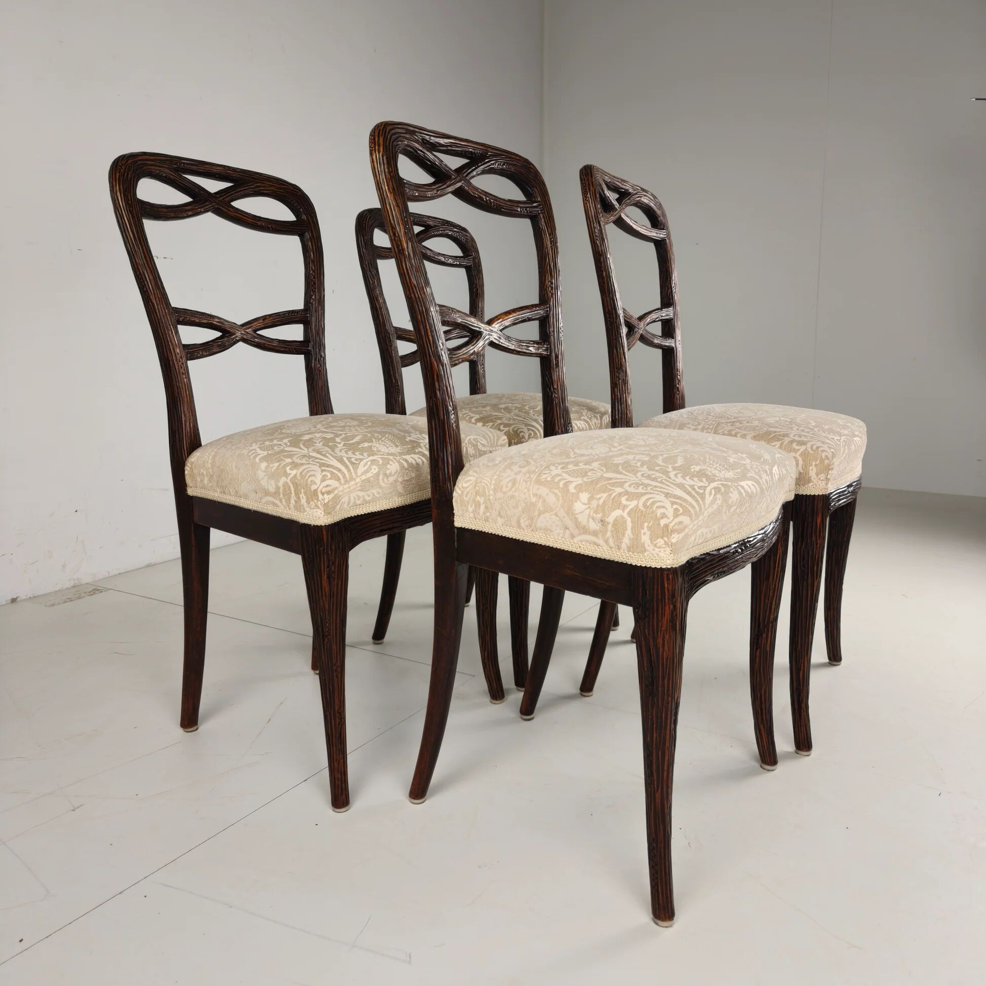 Set of four Black Forest dining chairs by Horrix