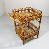 Rattan serving table 1950/60