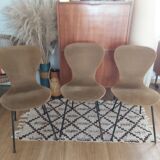 Series of 3 vintage chairs