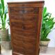 Louis Philippe style mahogany secretary chest.