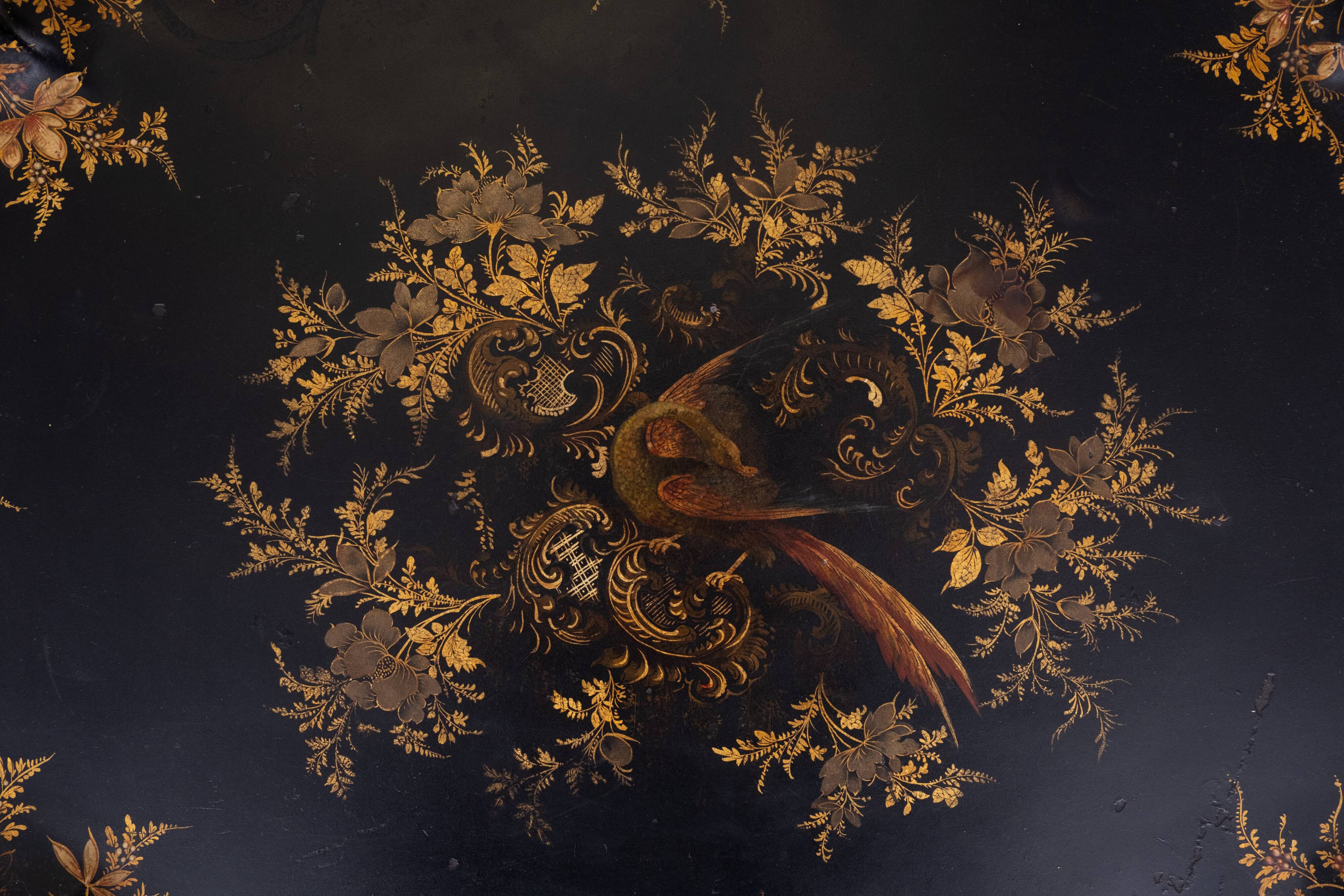 19th Century Hand painted curved Dutch Tray Table