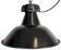 Industrial Black Enamel Factory Lamp with Cast Iron Top, 1950s
