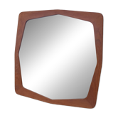 Miroir scandinave en teck, années 70
