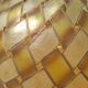 Large vintage pendant lamp in mother-of-pearl and brass