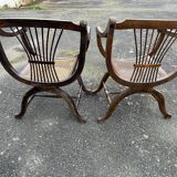 Pair of Dagobert armchair and its canework