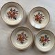 set of 1970s flower plates