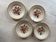 set of 1970s flower plates