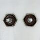Set of 8 brown ceramic wall lamps, 1970s