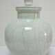vintage soft light green cracked ceramic lamp foot