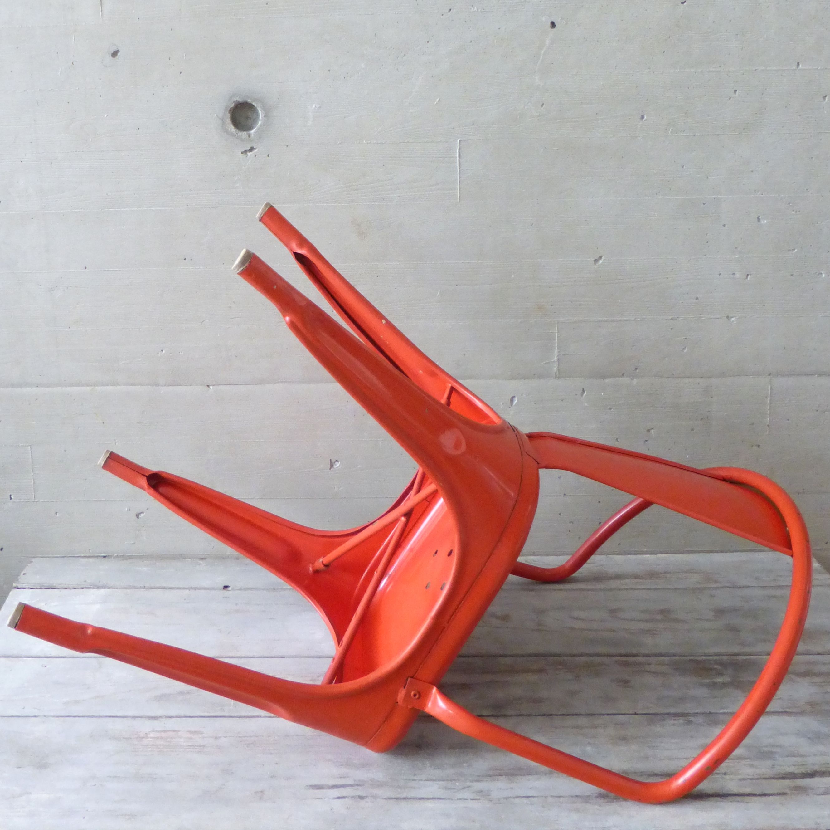 Pair of chairs A 56 - Tolix - Jean Pauchard - 1950-70 - vermilion Red