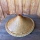 Large vintage oval rattan pendant light