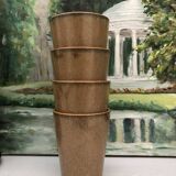 4 Mazagrans in stoneware made in France