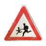 Warning children traffic sign original 1970s