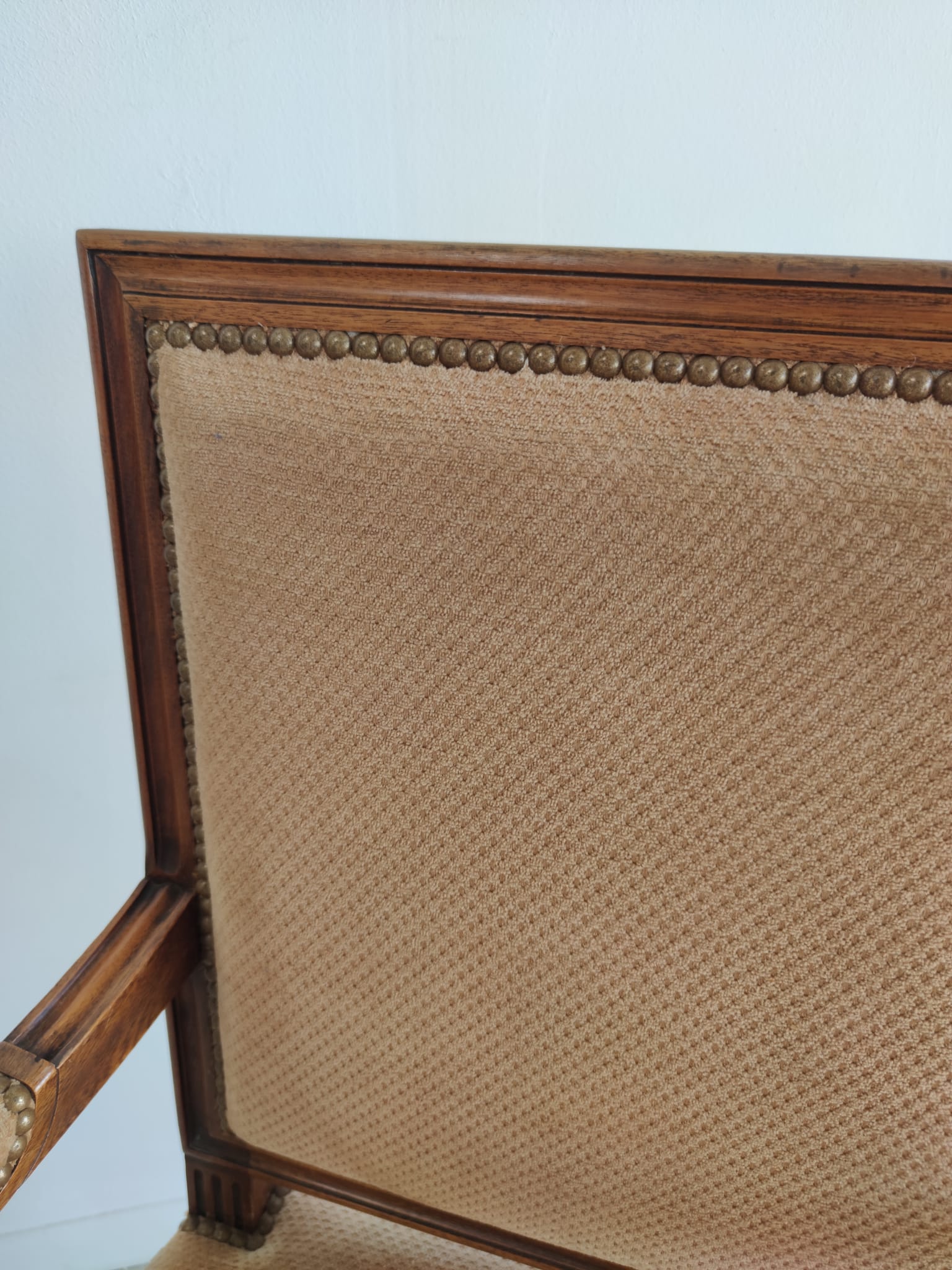 Louis XVI Jacob style armchair beige trim