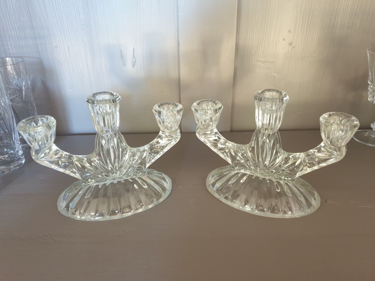 Pair of candle holders