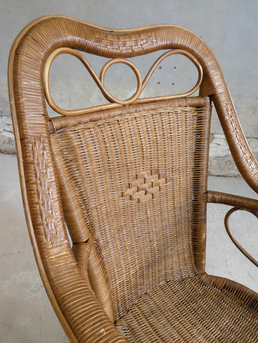 Vintage rattan armchair