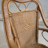 Vintage rattan armchair