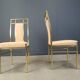Chaises de salle à manger vintage en laiton par Belgochrom, années 1970