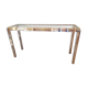 Console verre laiton et inox