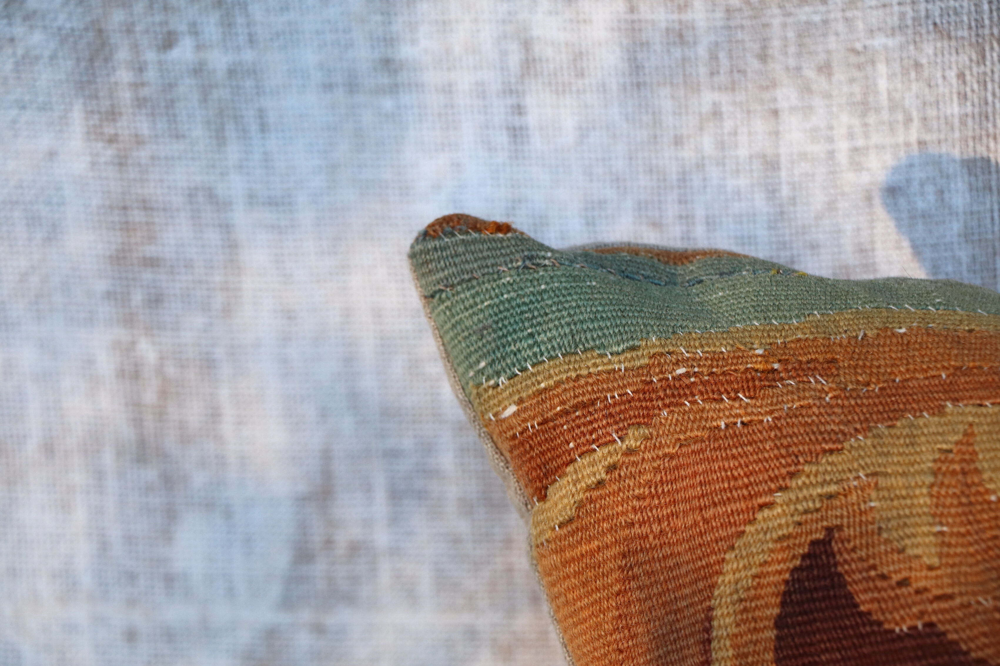 Aubusson 19th castle cushion