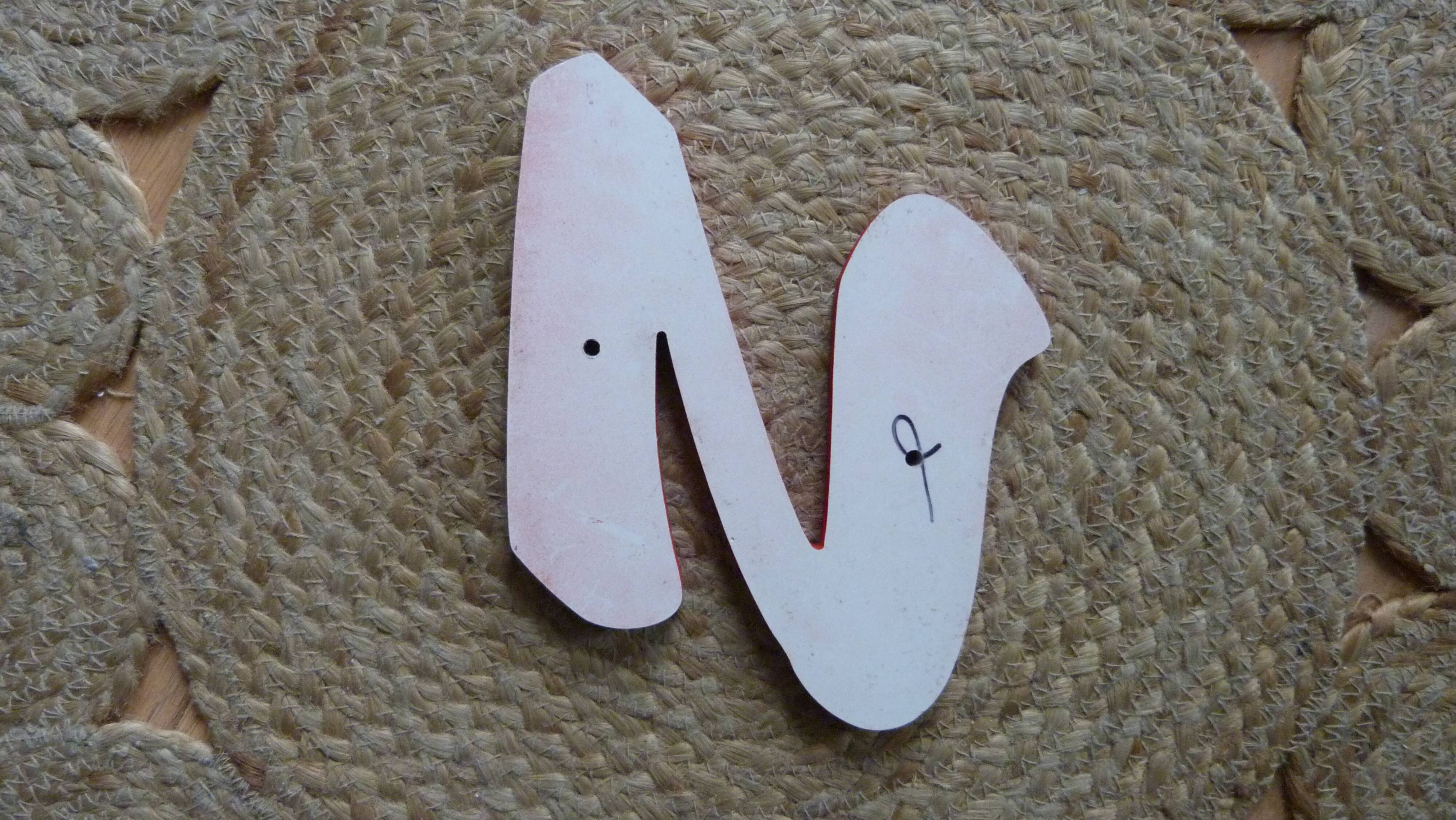 Vintage sign letter: V