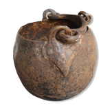 Old cast iron cauldron
