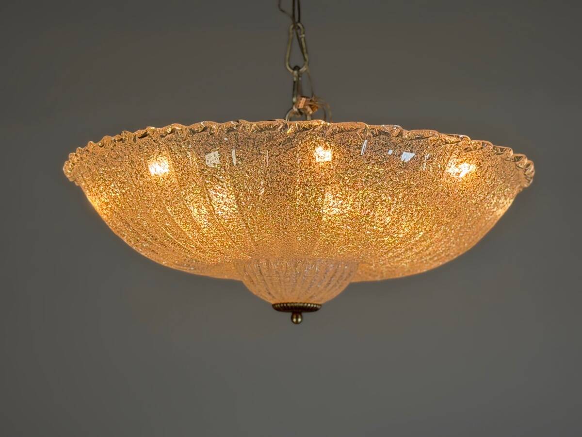 Venetian ceiling light in Murano glass, circa 1940