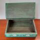 Vintage writing desk / storage (mid 1980) in solid wood, made and painted by hand