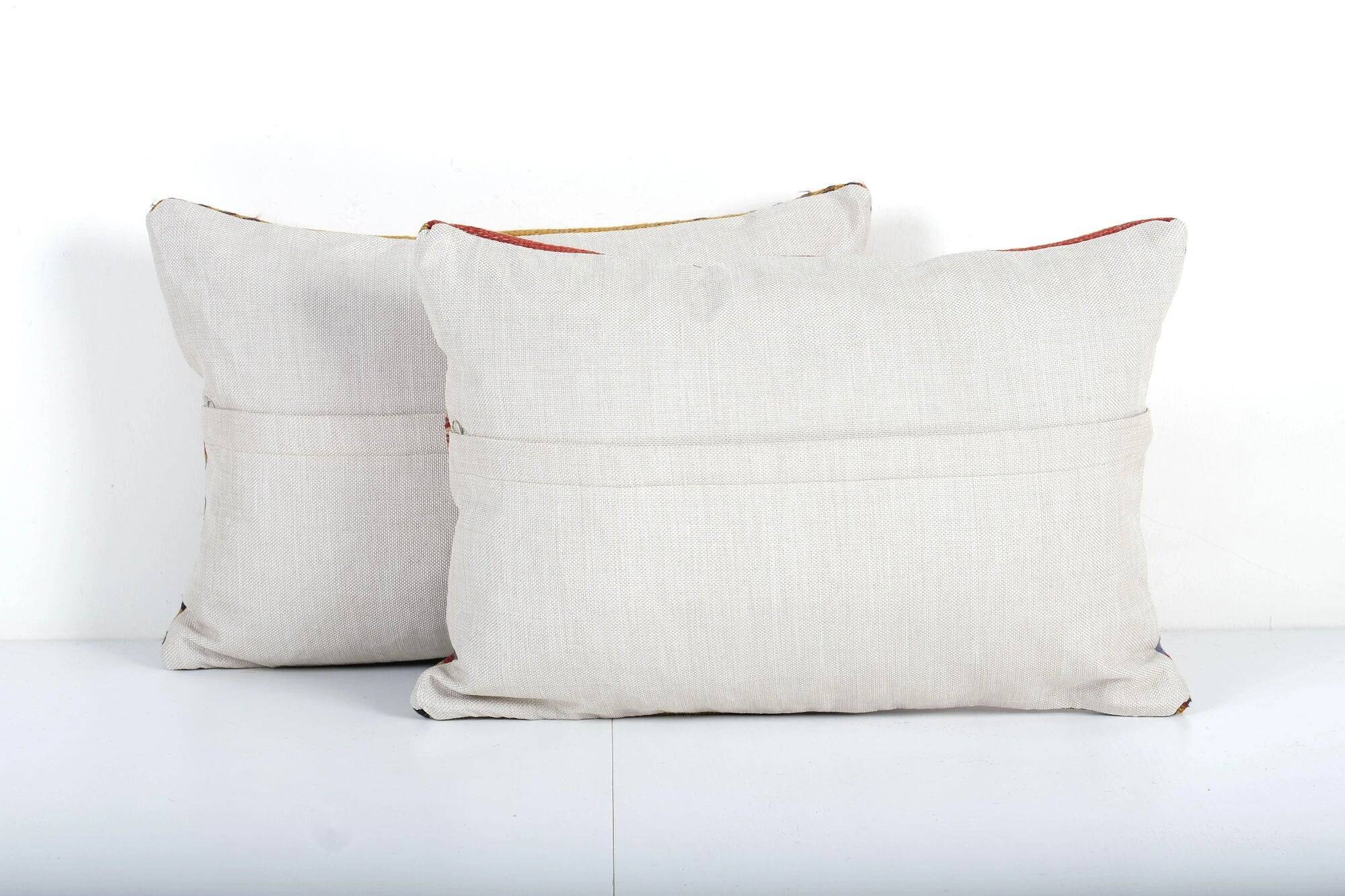 Set of 2 vintage kilim cushion covers 36x51 cm