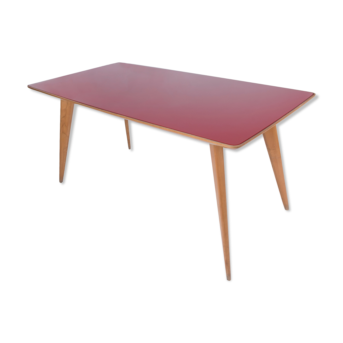 Dining table with glass top