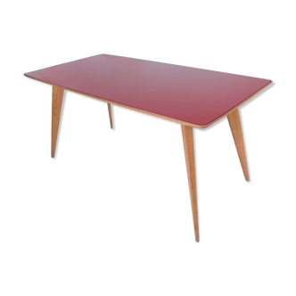 Table de salle à manger avec tablette en verre