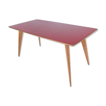 Dining table with glass top