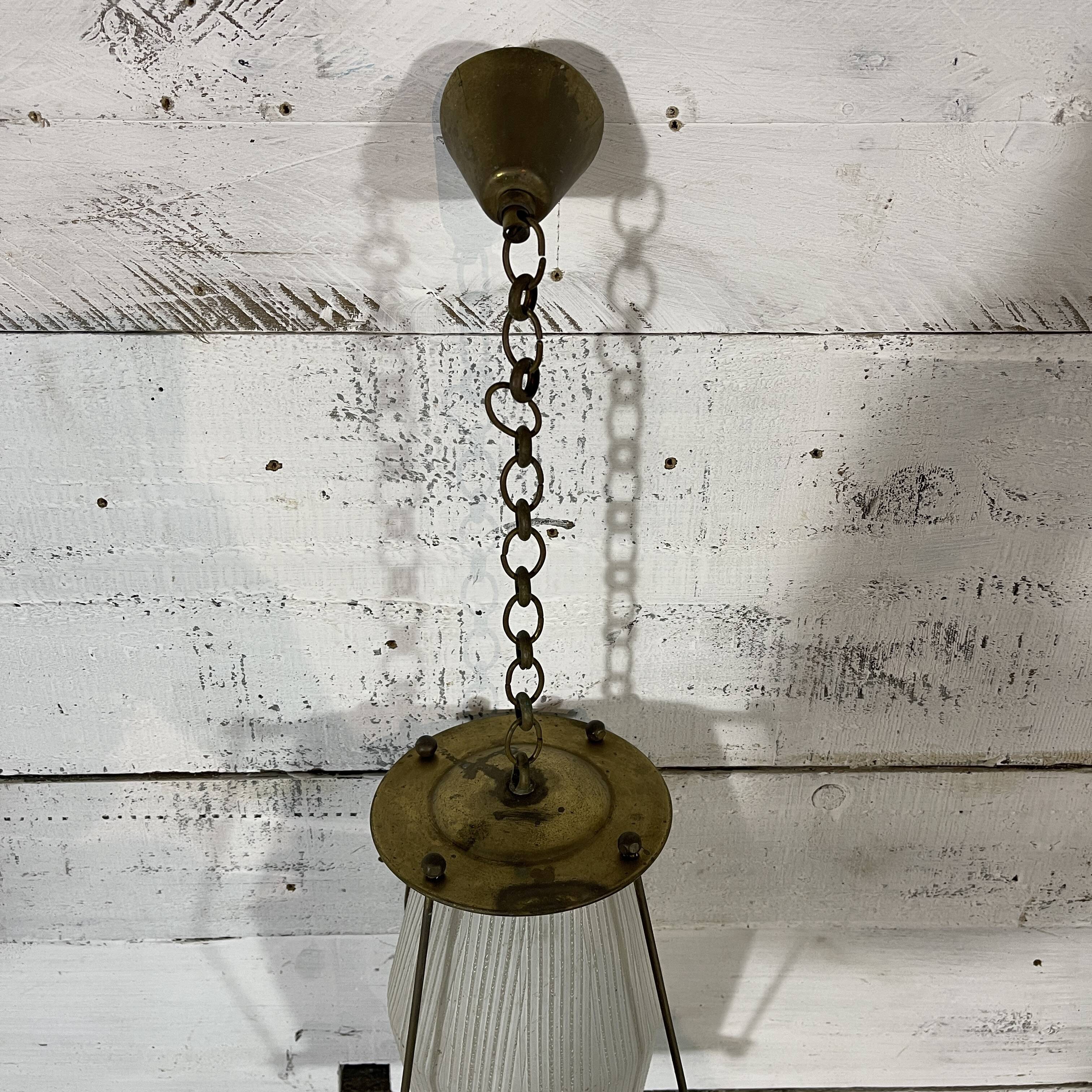 Vintage brass pendant light